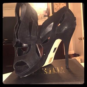 Black Open-Toe Heels